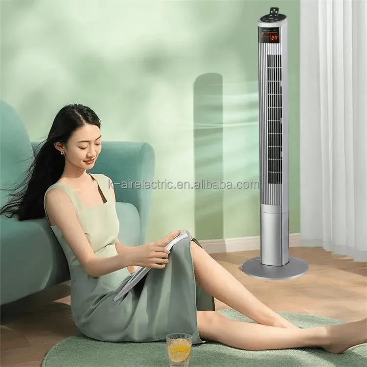 Super quiet, low noise and space-saving swing cooling tower fan for household appliances
