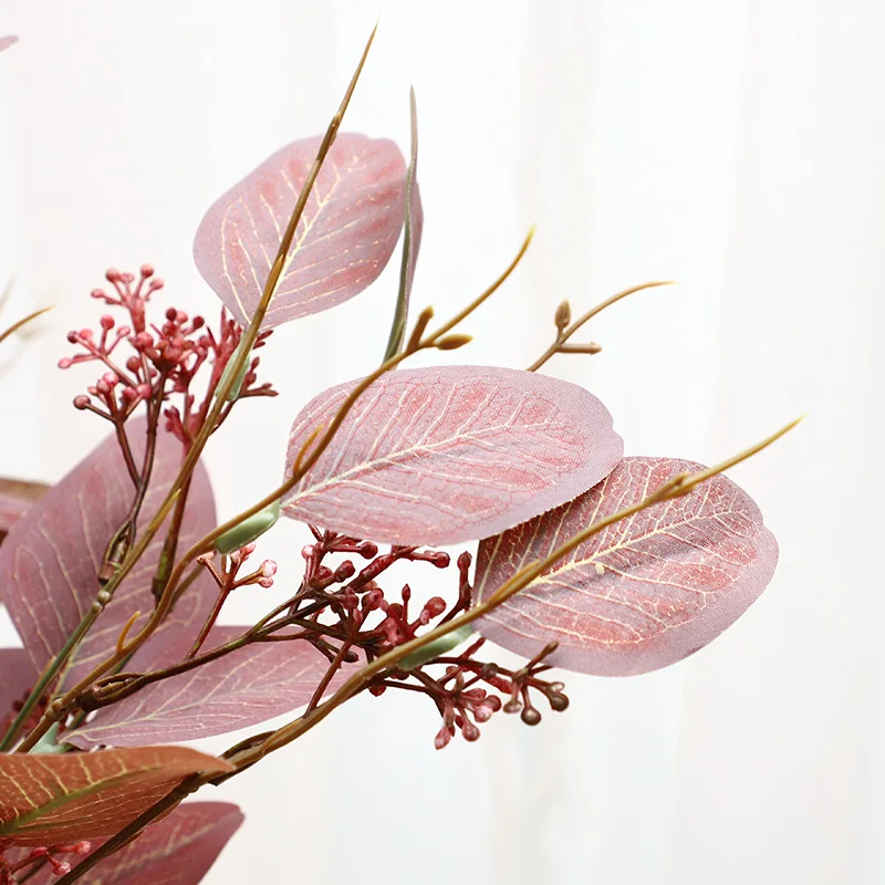 Новый Модный свадебный искусственный букет для невесты, искусственные листья эвкалипта, стебель ветки