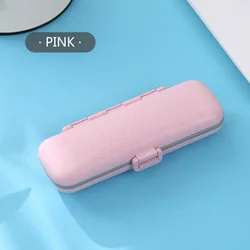 WORTHBUY Wheat Straw material Weekly Portable Medicine Box Daily Pill Case Kitchen Storage Container Pill Organizer