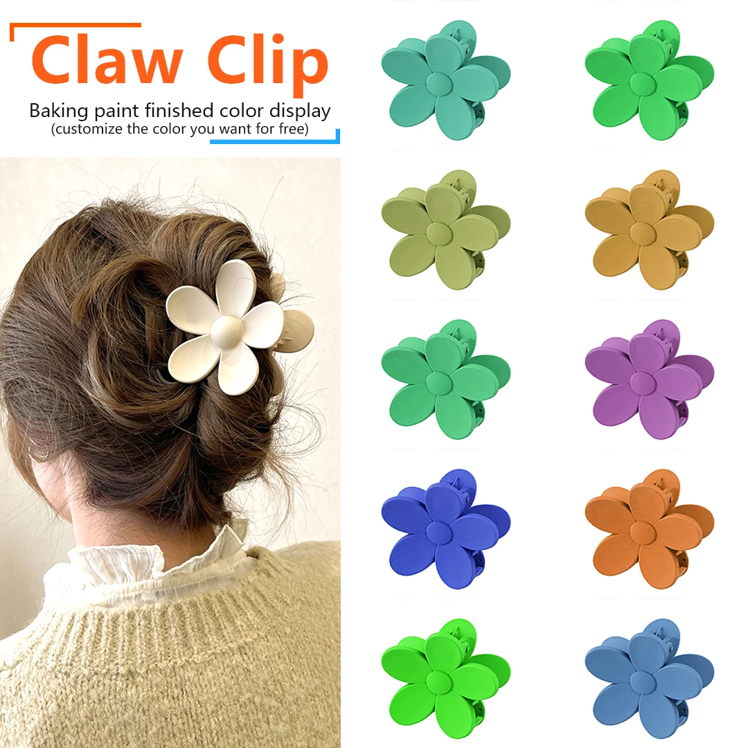 Cross-border spring and summer candy color clips sweet flower clips wholesale bath hair clips hair accessories