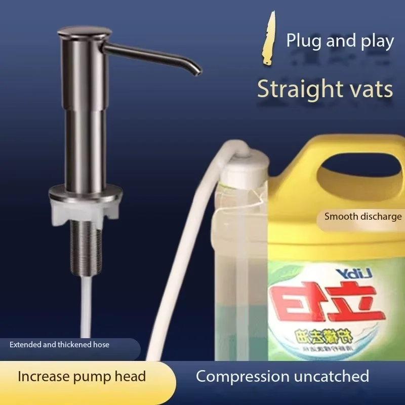 High Quality RTS Deck Mounted Metal Hand Soap Dispenser ABS Foam Faucet Liquid Pump Wall-Mounted Home Kitchen Bathroom In-Stock