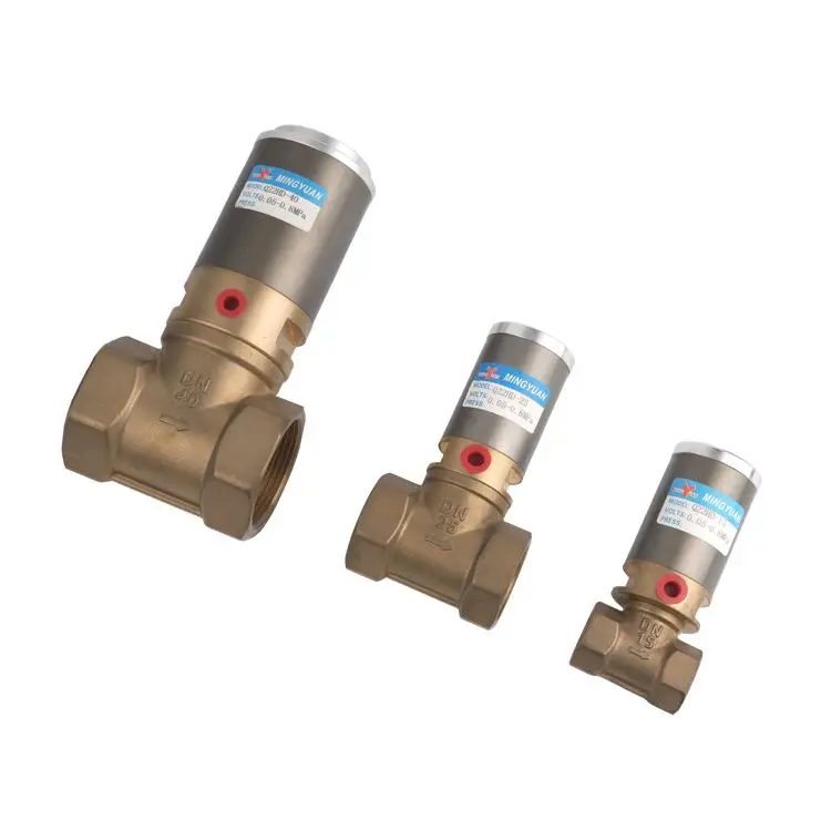 Q22HD Series Low Starting Pressure Piston Control Valve Good Sealing Performance Pilot Operated Brass Solenoid Valve