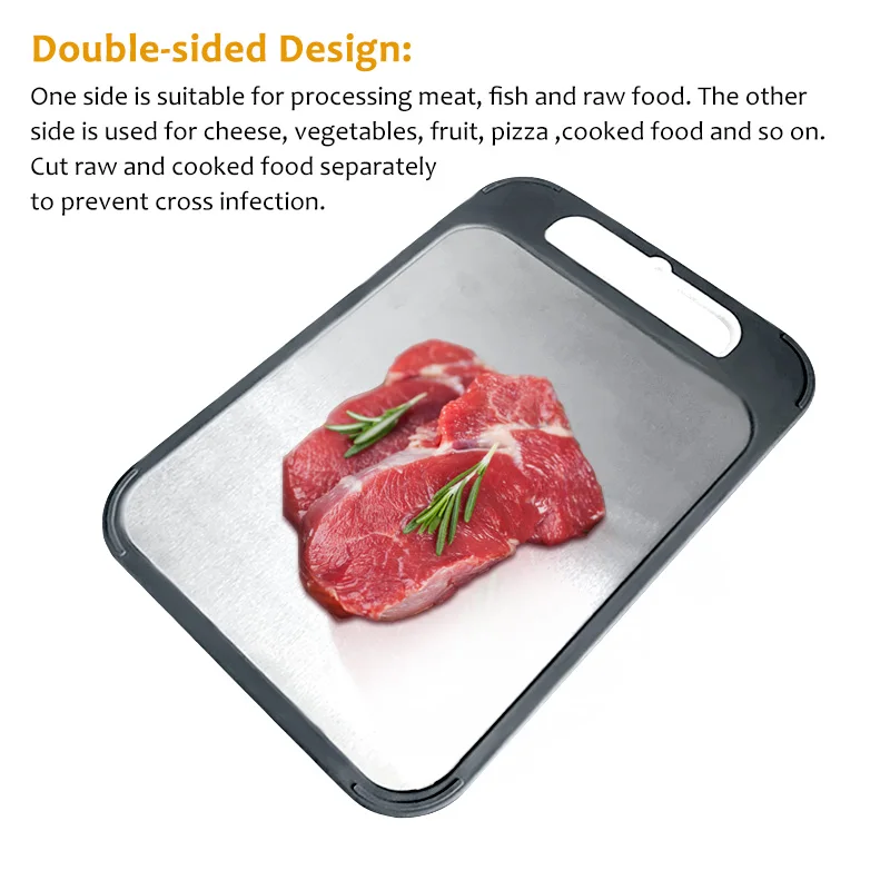 New Design 304 Stainless Steel Wheat Straw Multi-funtion Double Sided Kitchen Chopping Cutting Board