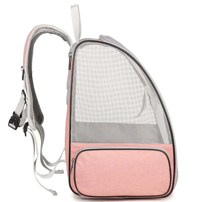 Premium Travel Friendly Collapsible Expandable VISIBLE Larger Size Pet Dog Cat Backpack Carrierfor Small Dogs and Cats