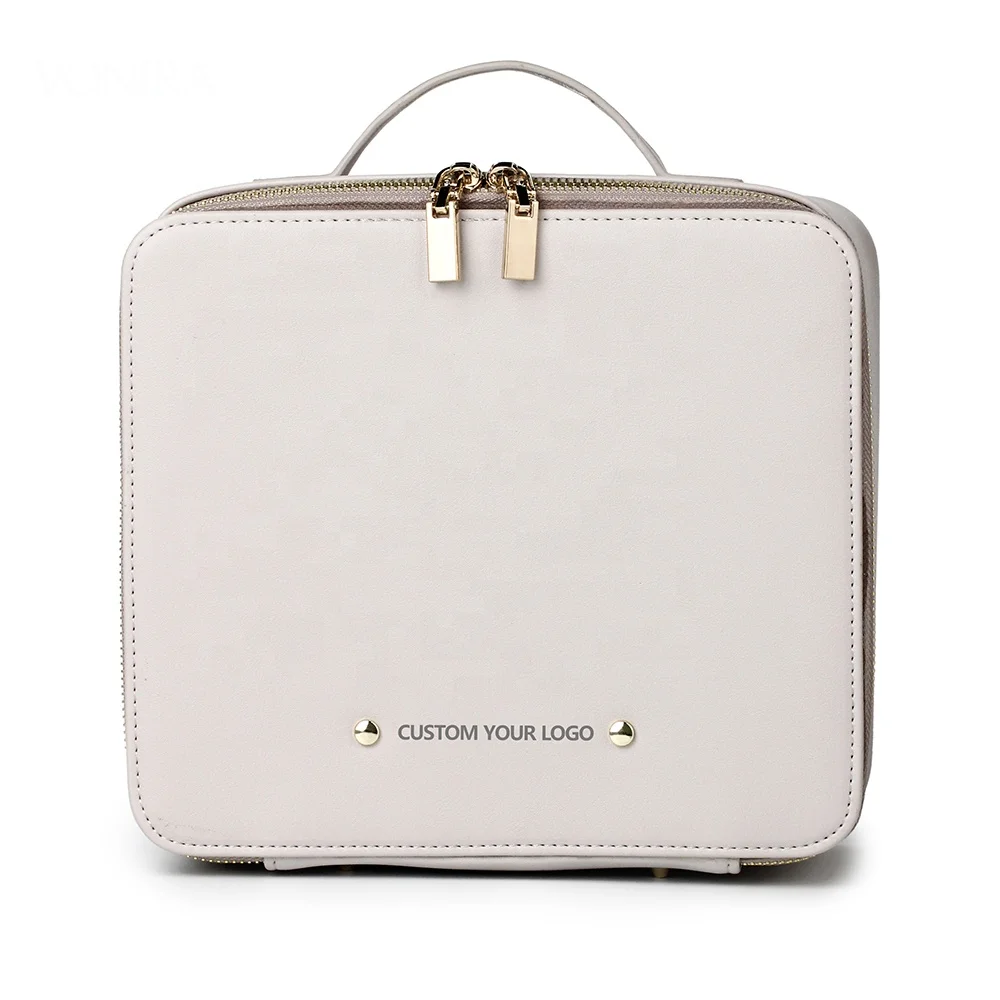 Vonira Beauty Manufacturer Wholesale Best Makeup Bag Cosmetic Organized Beauty Zipper Vegan Leather Case Custom Private Label