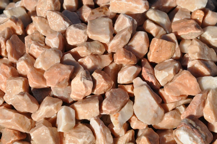 high quality of pink color HB-005  for landscaping and street roadside gravel  aggregate stone