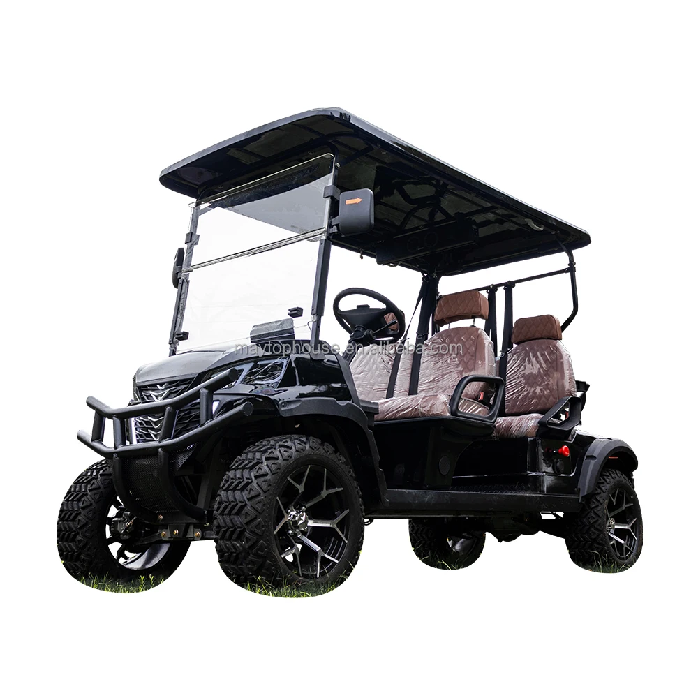 Golf Cart 4 Wheel Luxury Vintage Custom 4 wheel driving golf car 2 -8 seat tourist sightseeing  shuttle bus made in China