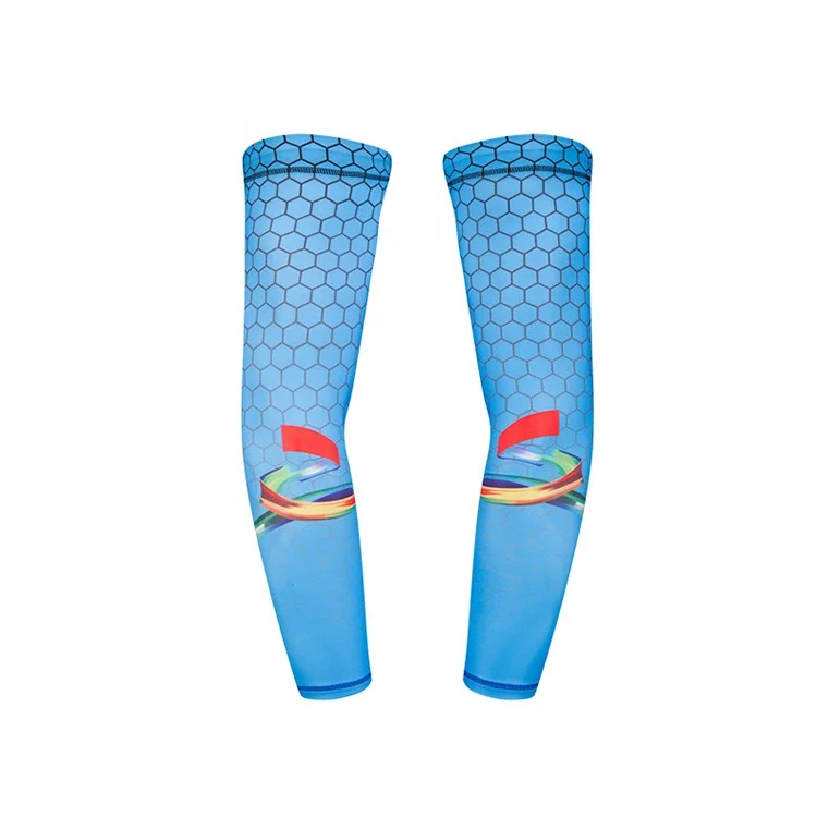 New Fashion Sublimation Print Logo Lycra Bike Hiking Golf Football Elastic Sport Golf Arm Warmer For Men Women