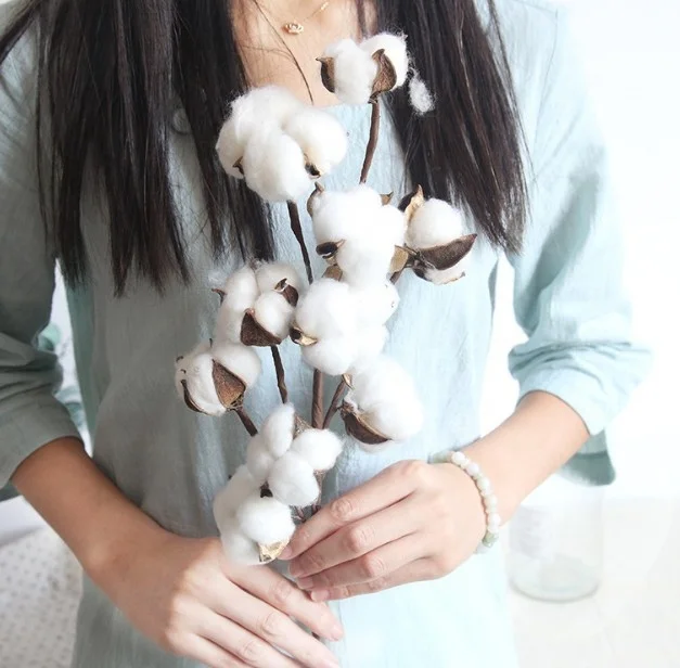 FCD1101 Good quality Artificial flowers cotton garland cotton stems for Christmas or wedding decoration