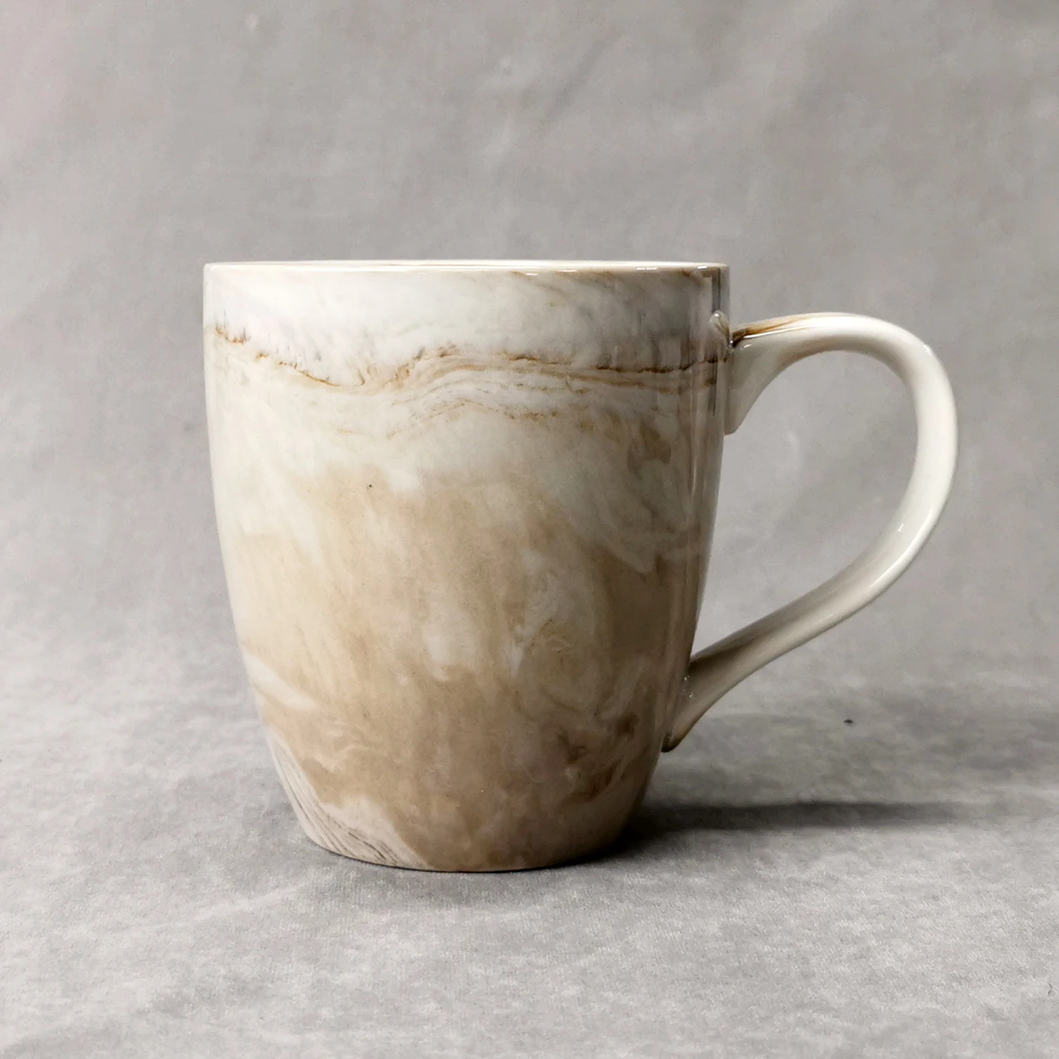 WKTM005 custom decals low moq colored clay 350ml Marble blue ceramic porcelain mug