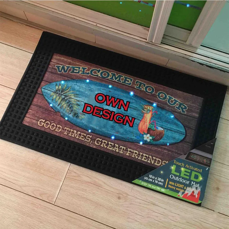 Wholesale Cheap Custom Mats Printed Cartoon Rubber Anti-slip Door Mat Carpet Outdoor Entrance Floor Mats