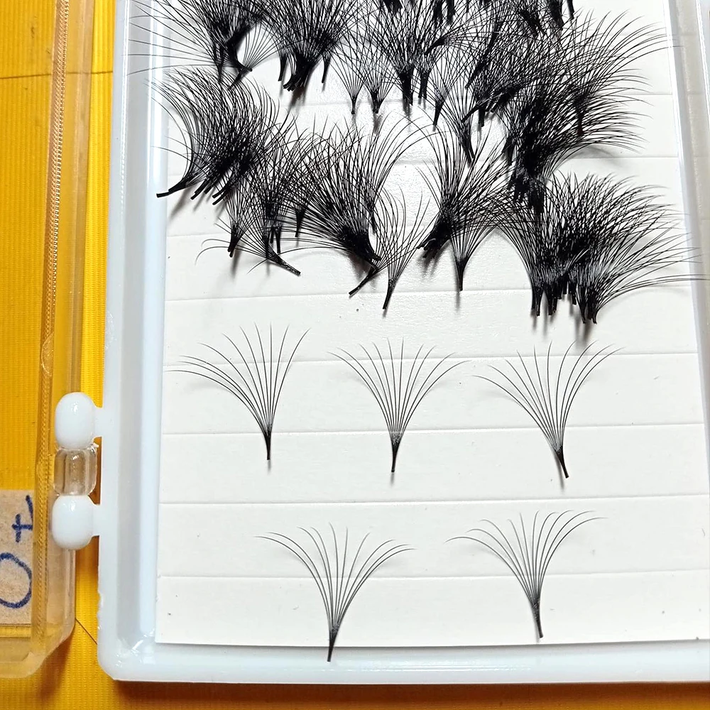 Group Premade Pre Made Loose Lash Premade Fans Black 20 Premade Fans Eyelash Loosing Fans Packaging