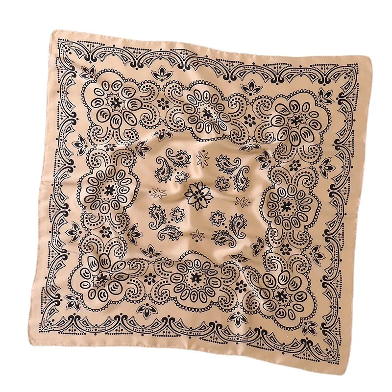 2022 Cashew Print Scarf Women Small Narrow Skinny Silk Scarfs Female Bags Ribbon Tie Band Neck Scarves
