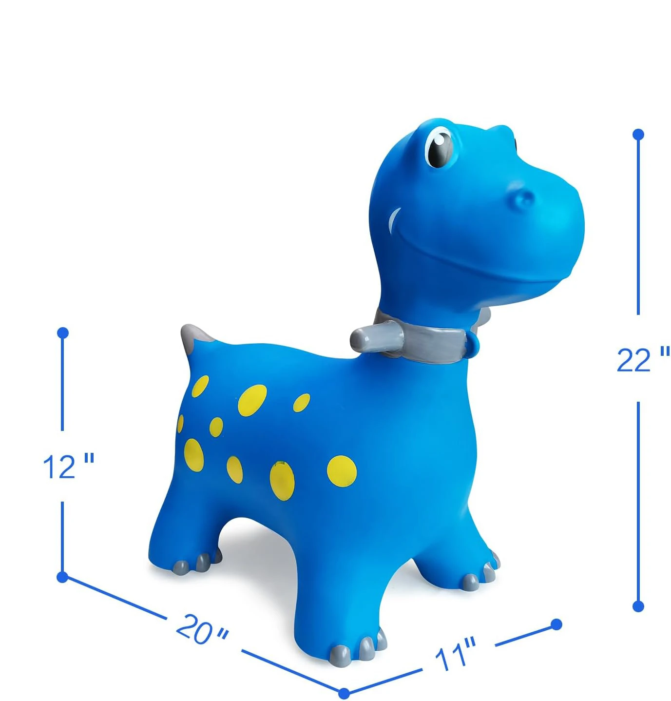 2023 High Quality Custom PVC Inflatable Soft Play Toys Colorful Bouncy Dinosaur Animal Hopper For Kids With Pump