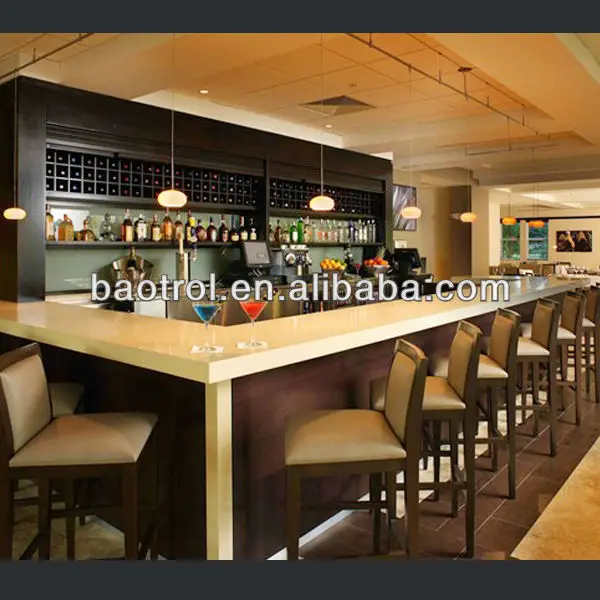 restaurant boat shape cafe bar counter design for sale