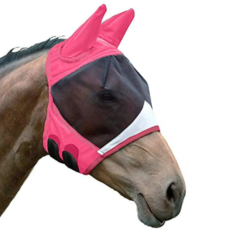 
Adjustable Horse Mesh Fly Mask with Ears 