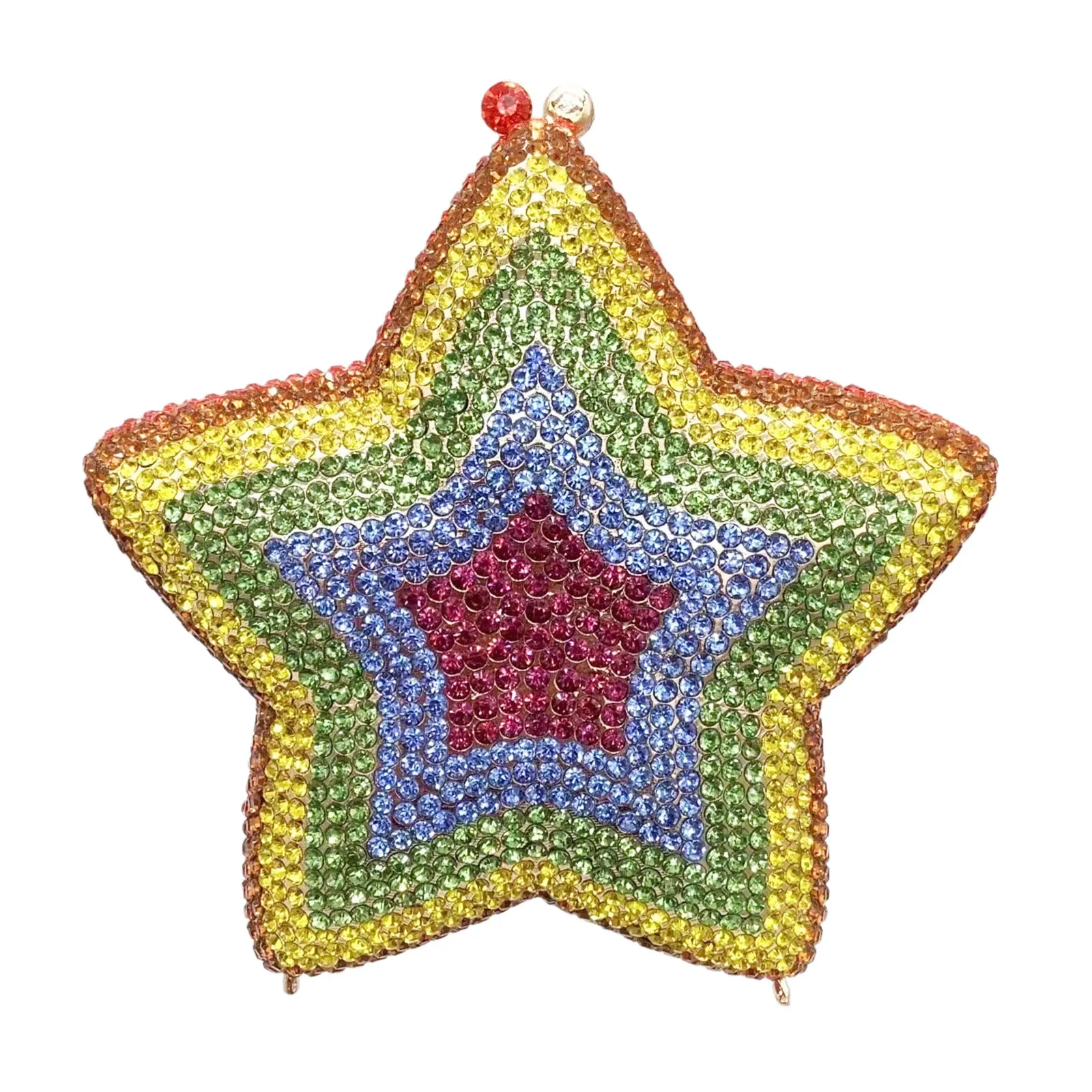 2024 New Star Shape Stone Clutch Handbag Purses Rhinestone Purse Diamond Crystal Evening Bag Women