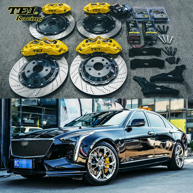 Big brake kit Front 6 piston and rear 4 piston e-brake caliper BBK auto brake system For Cadillac CT6 20 inch rim