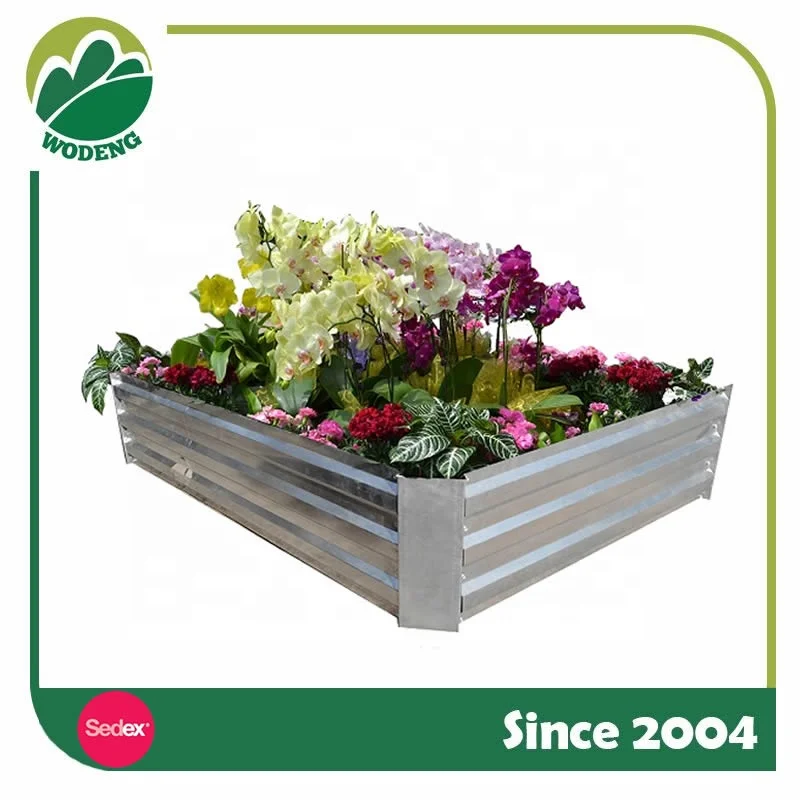 Galvanized Raised Garden Bed Roof Garden Planter Vegetables Planter Metal Raised Garden Bed