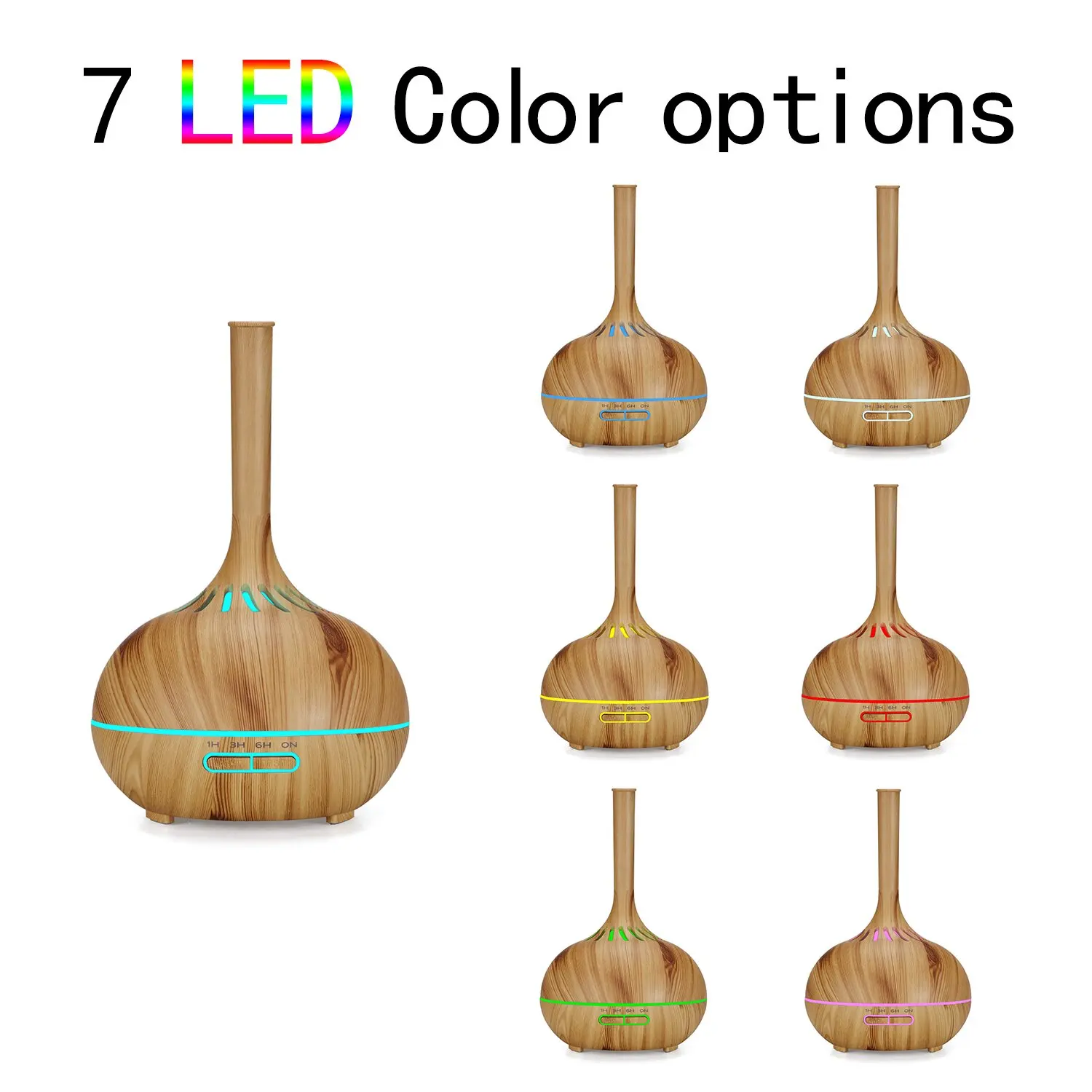 Vase Home Wood Grain Air Aromatic Diffuser Humidifier Home Aromatherapy Essential Oil Electric Aroma Diffuser aroma diffuser Le