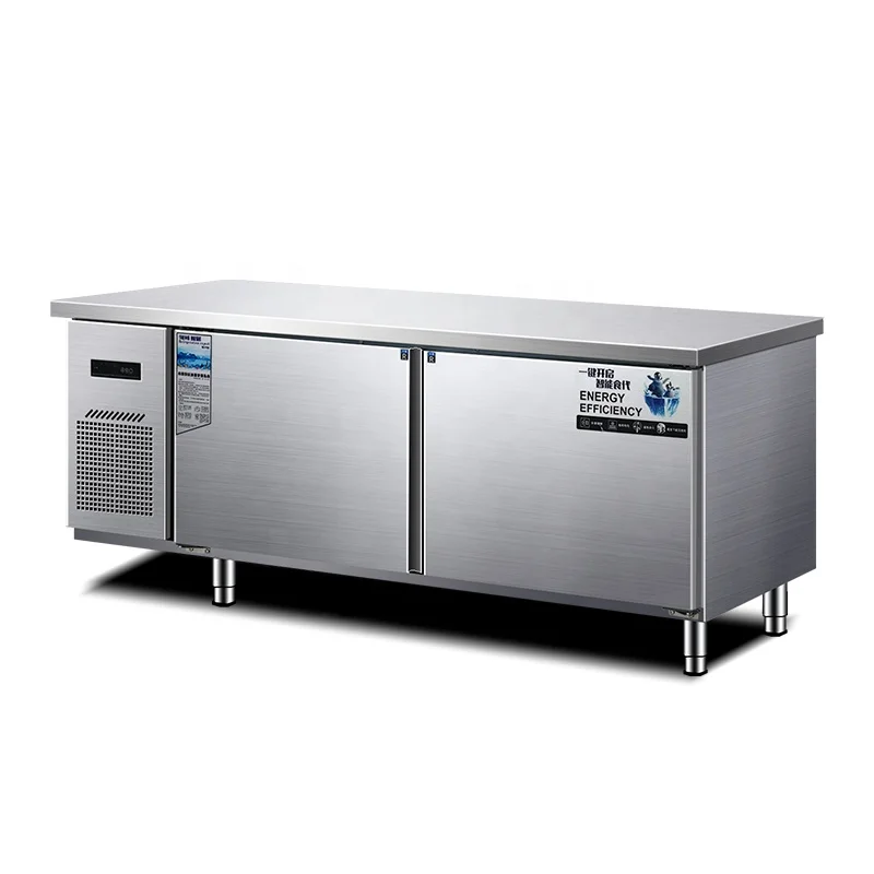 Single-Temperature Horizontal Stainless Steel Bar Fridge under Counter Freezer Air Cooler for Display Single-Chiller Type