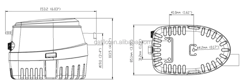 CATFLO 1100GPH marine bilge pump price rule automatic small 12v dc water pump for yacht boat