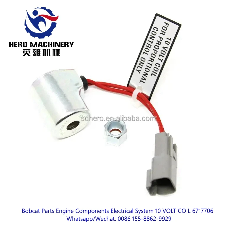Genuine Bobcat Parts 6717706 Engine Components Electrical System 10 VOLT COIL