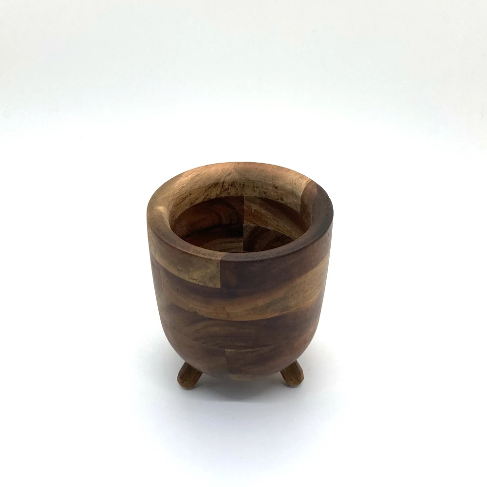 Custom Size Solid round Wood Container Laser-Cut Holder for Essential Oils Home Decor or Storage-Factory Supply