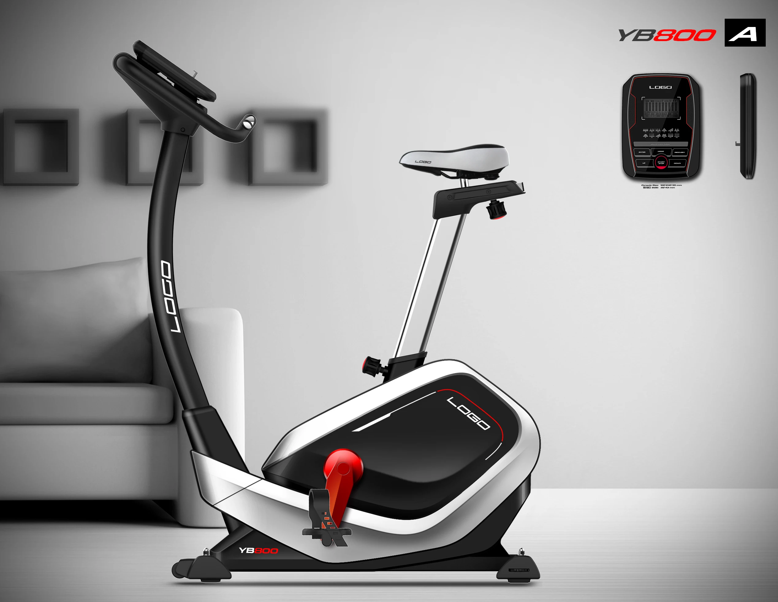 2021 Home Gym Fitness Equipment Exercise Bike Upright Bike Magnetic Bike MB800