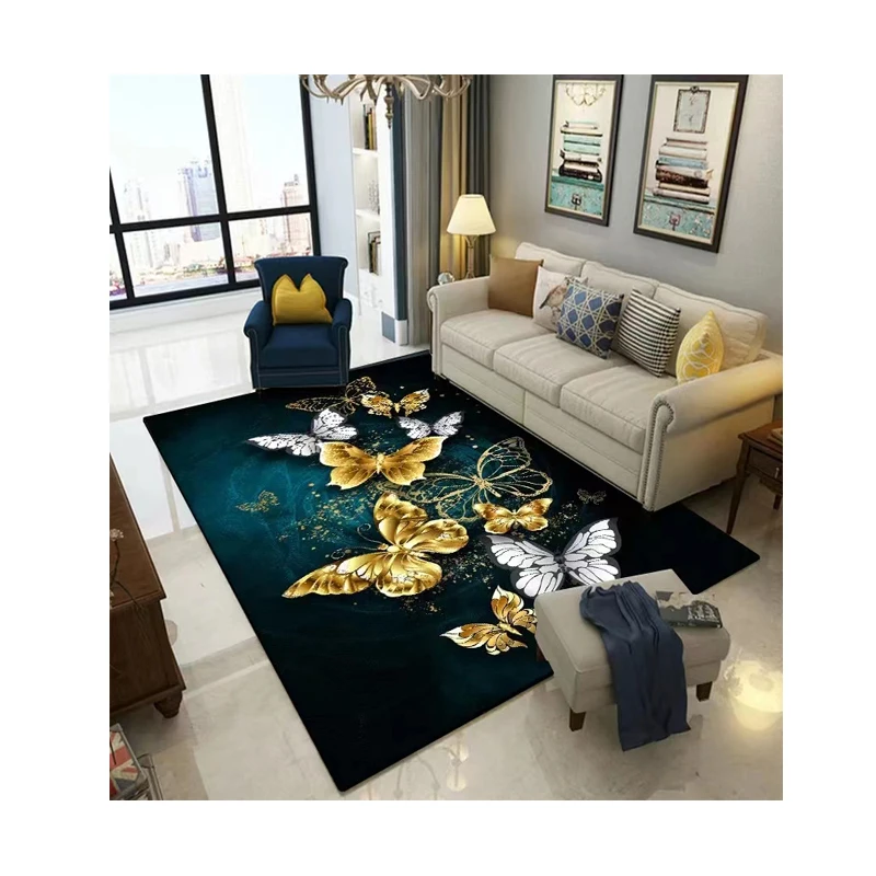 Home Fashion Modern European Retro Rugs Dream Color Butterfly Living Room Bedroom Kitchen Carpet Floor Mat Tapetes De Sala Tapis