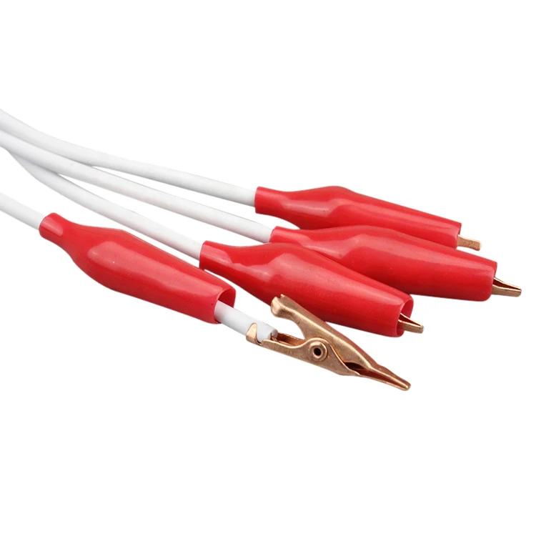 OEM Design Custmozied  4.0mm Banana Female Assembly 1 To 4 Wire Cable beauty Instrument Crocodile Clip Cable