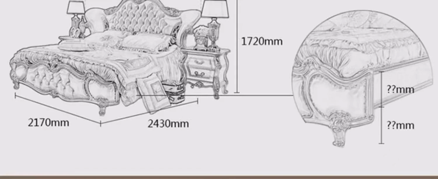 Elegant Italian furniture design european bedroom furniture sets