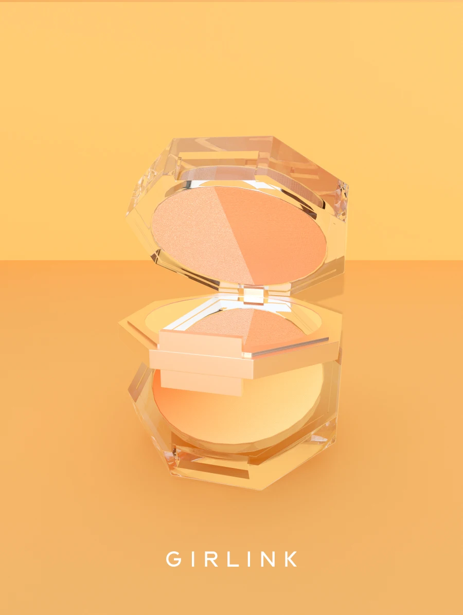 HOT whosale custom eye shadow and blush  all-in-one cosmetic powder highlighter blush palette