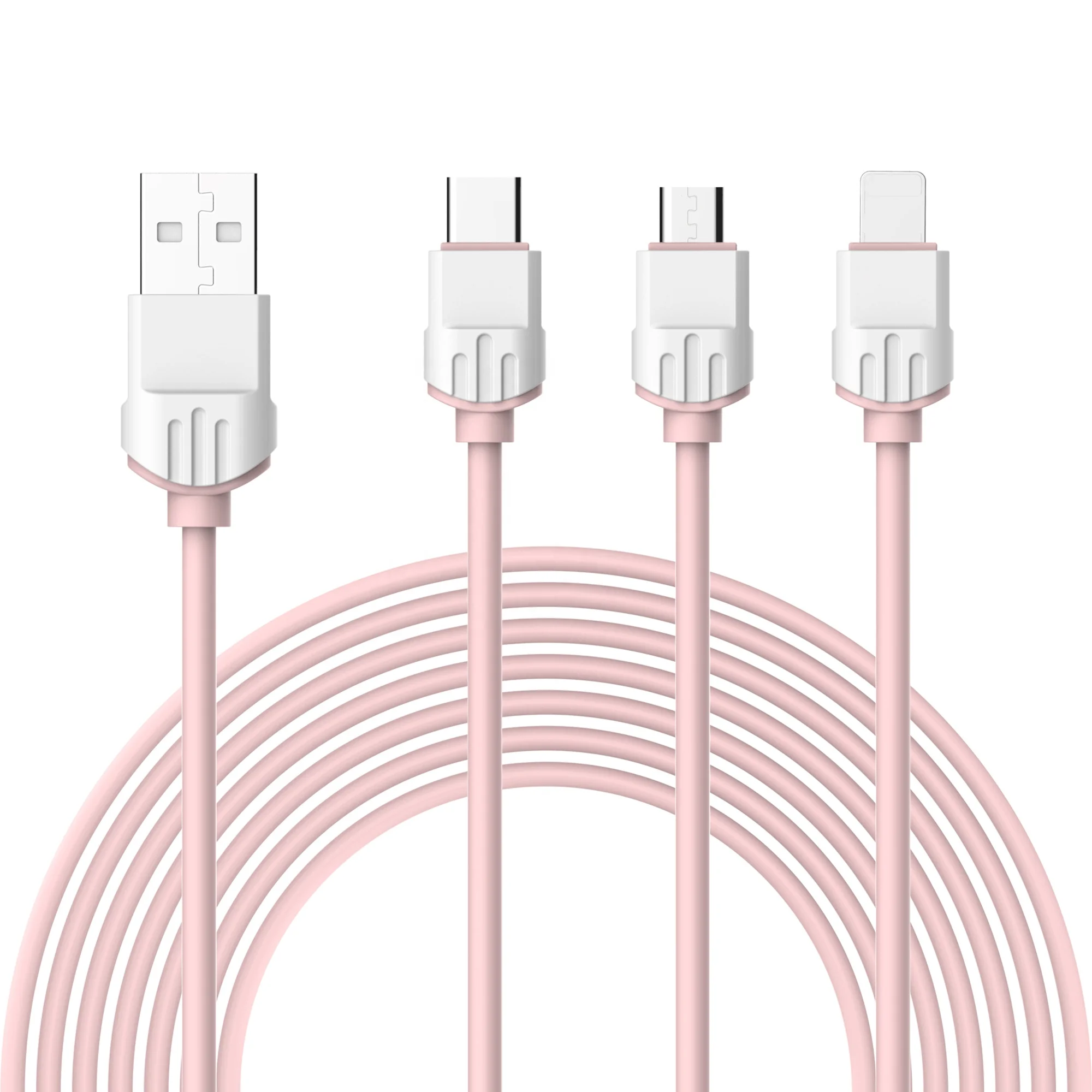  High quality pure copper wires 2A macaron dual colors data usb cable pvc material for samsung
