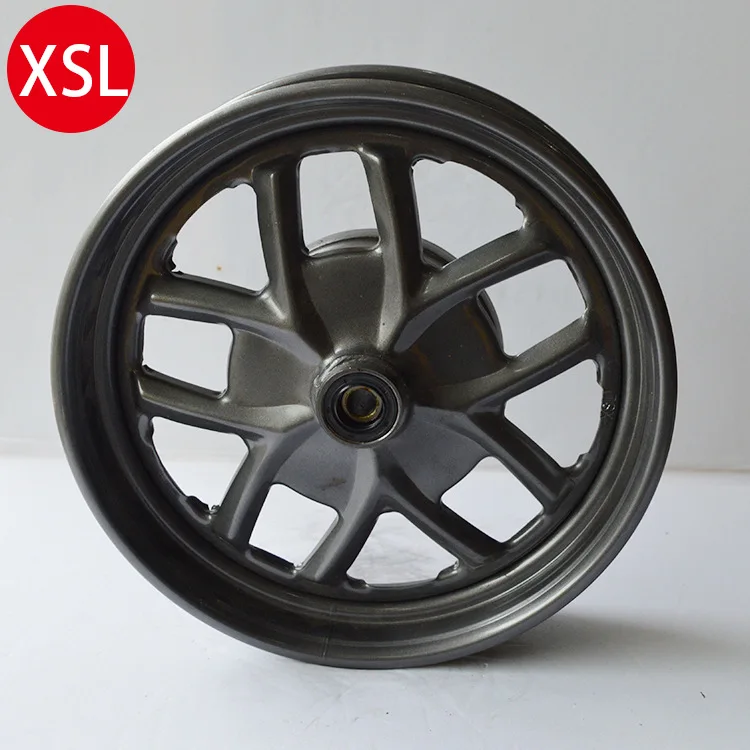 Дисковый барабан для скутера, 10 дюймов, 2,15 дюйма, 12 отверстий, железная колёса wildfire, модифицированные передние и задние колеса Fuxi 100, стальной обод, черный