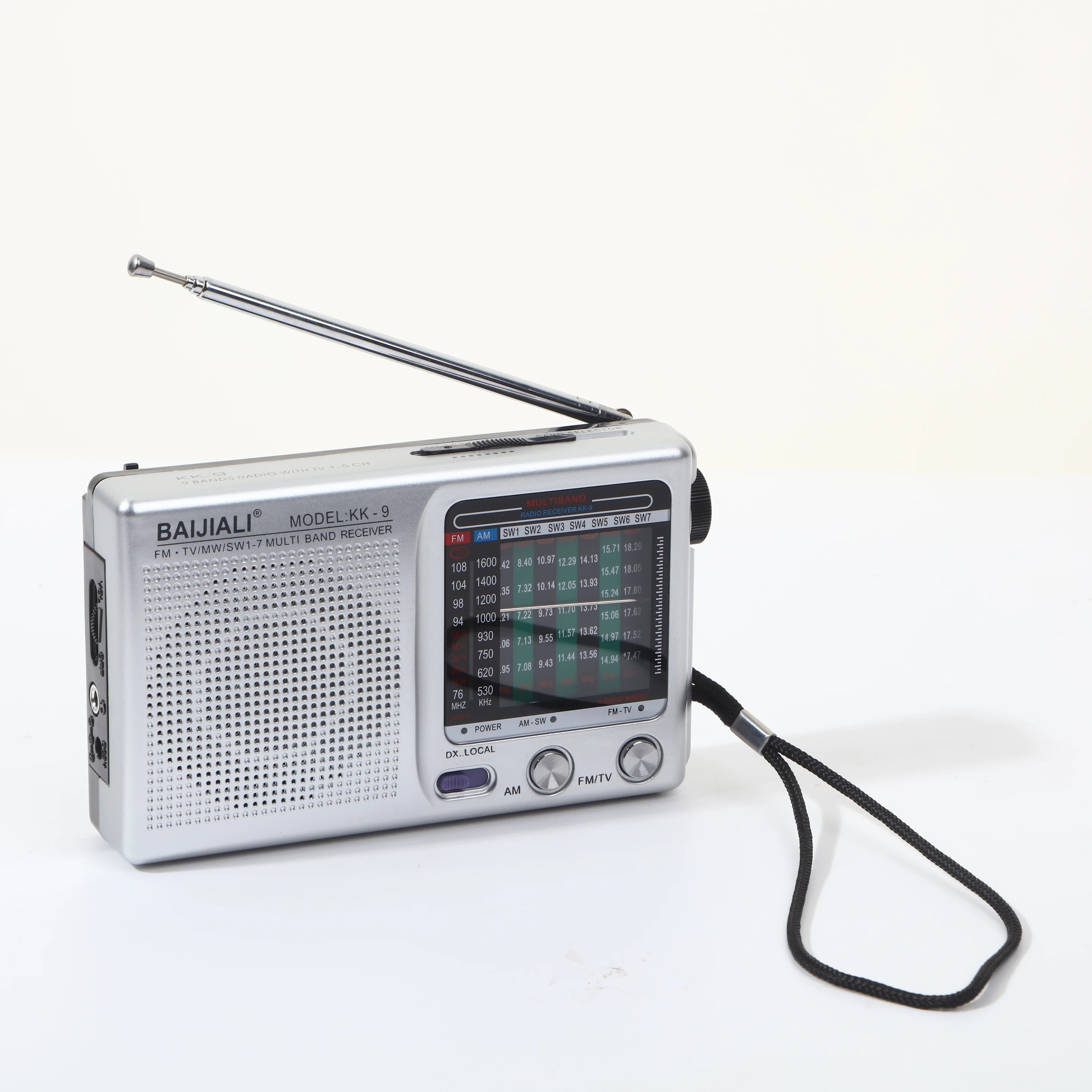 Mini Radio multibande Portable FM/AM/SW, radio KK9 FM shortwave elderly radio Full multi-band black silver gold tri-color