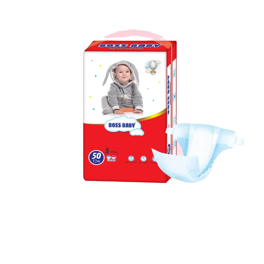 Professional Factory Made Baby Diaper Factory Price Cotton Magic Disposable Printed Customized Designs Soft Breathable