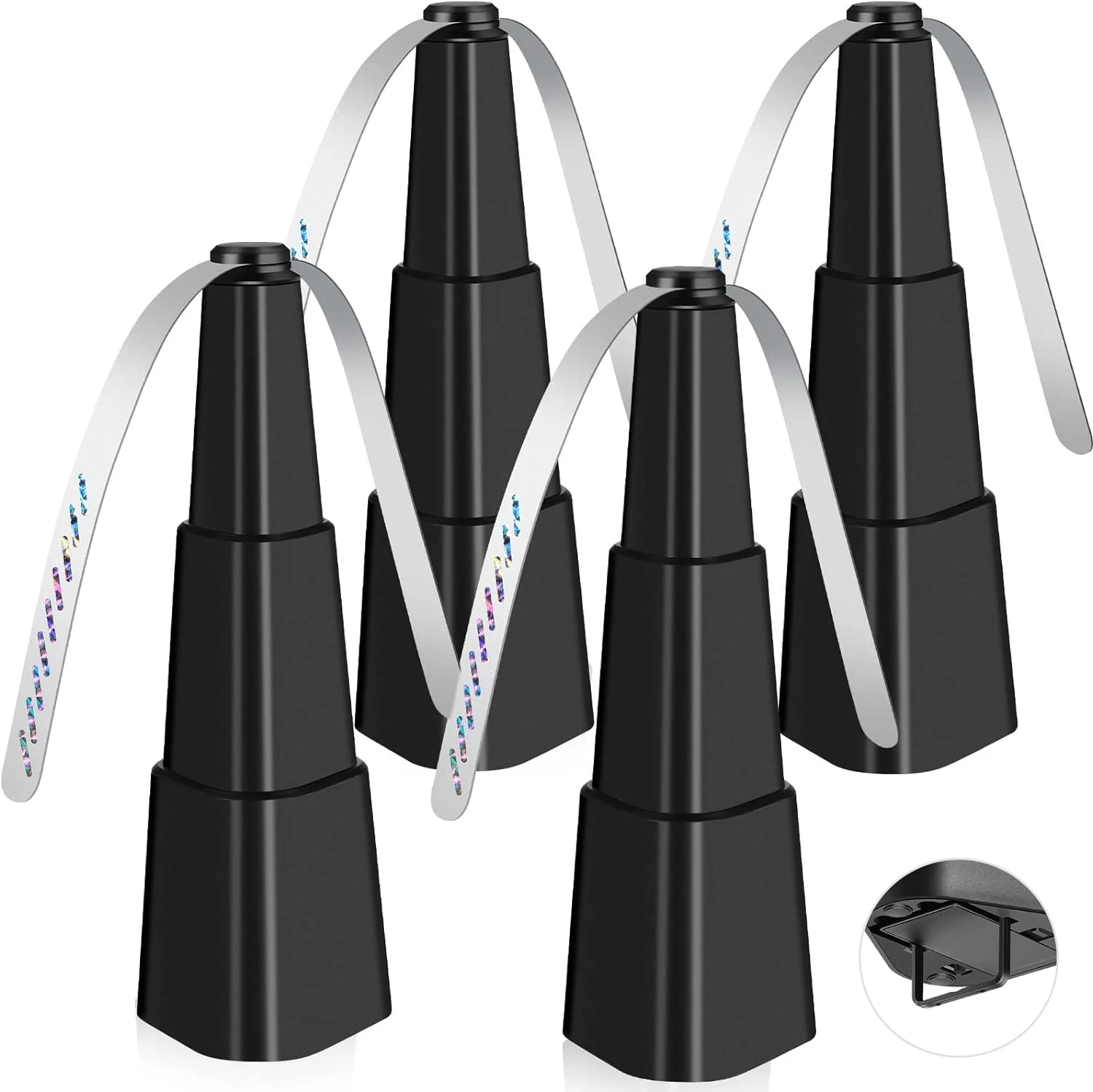 Repelling Bug Fan Fly Deterrent Stretchable Smaller Indoor Outdoor Table Use Holographic Blade Battery Powered Fly Fan