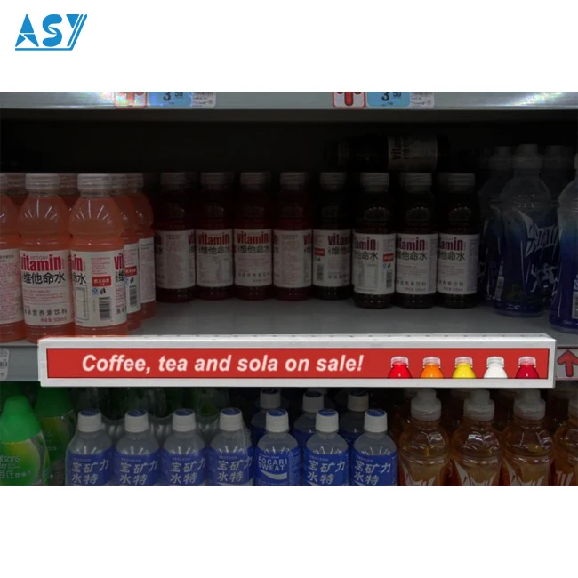 Supermarket shelf digital  stretched  lcd screen  display  video strip