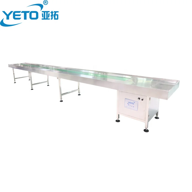 YETO Standing Stainless Steel Conveyor Belt Machine Boxes Bottles Rubber Transferring Belt Conveyor Chain Conveyor Belting