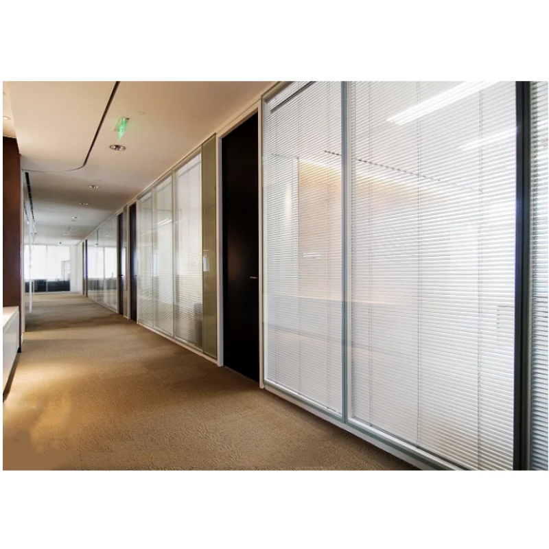 Customized modern glass office wall partition, new mobile aluminum glass partition, office decoration wall partition