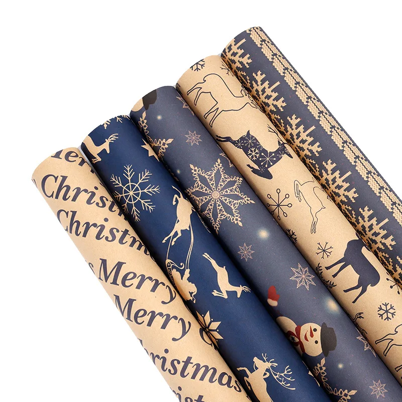 2022 New design wrapping paper roll Christmas gift packaging sheets