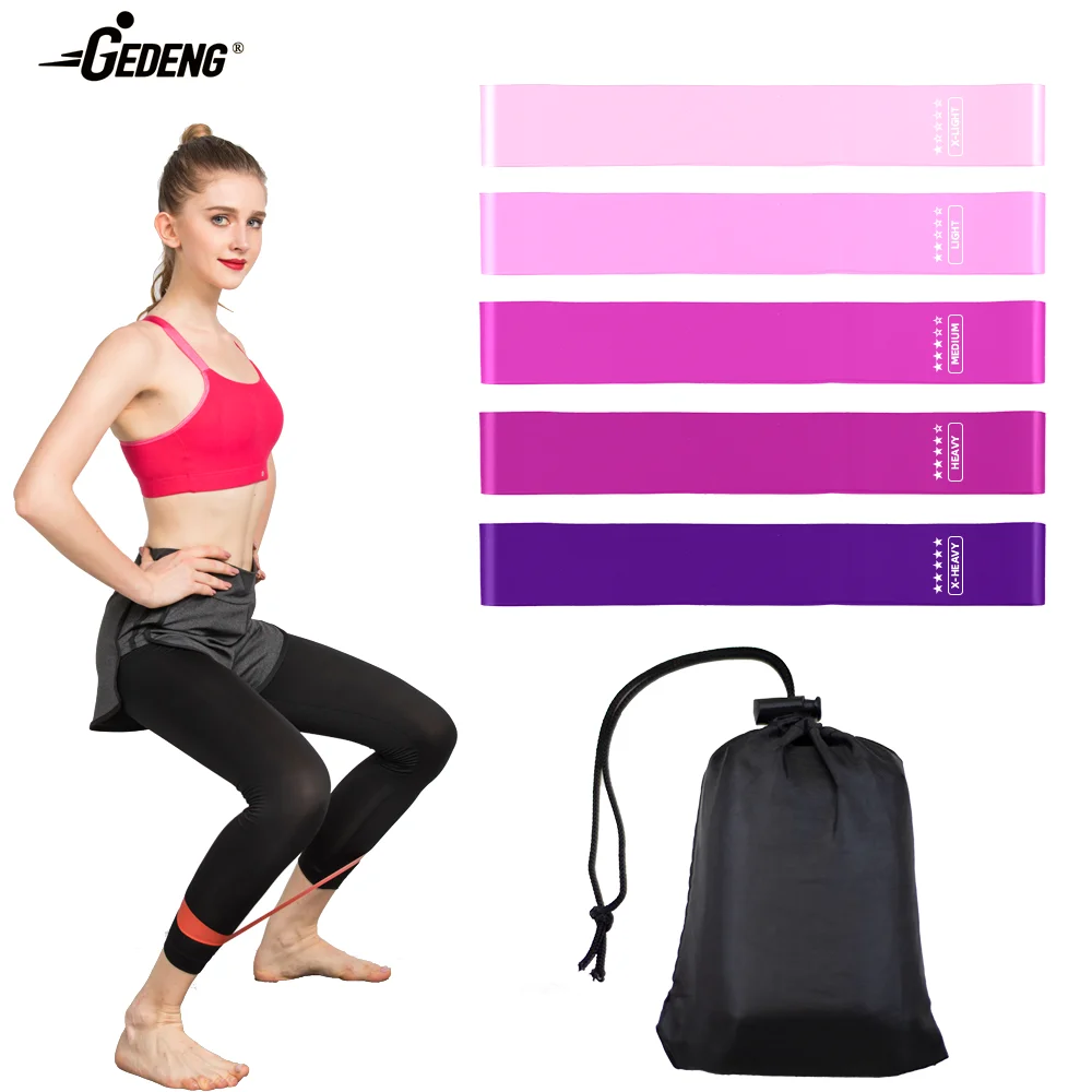 GEDENG Loop Workout Resistance Bands Logo latex fitness exercise rubber stretch loop band