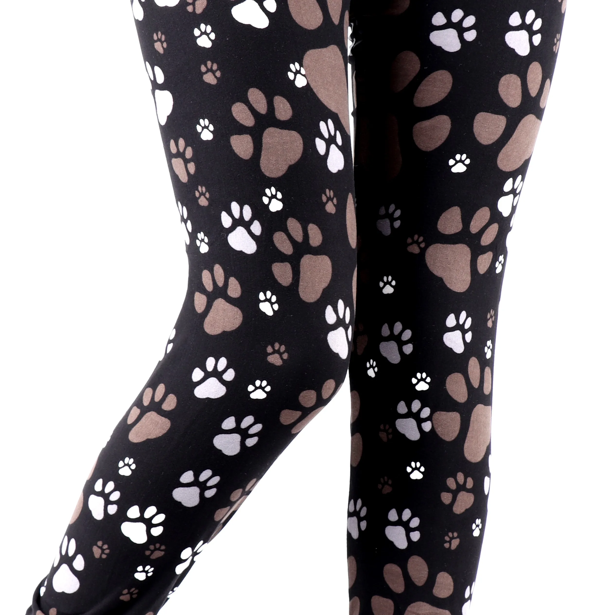 Индивидуальные ярлыки большого размера, индивидуальный дизайн, супер мягкие женские ленты для йоги, высокие и изогнутые коричневые леггинсы в виде лап животных, оптовая продажа