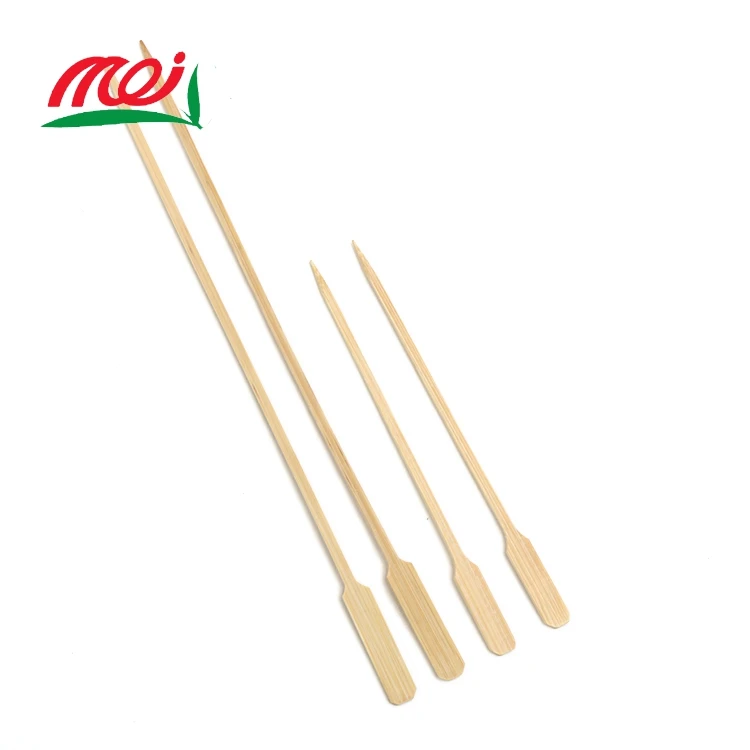
Chinese eco-friendly hand made bbq racket shape bamboo skewer 