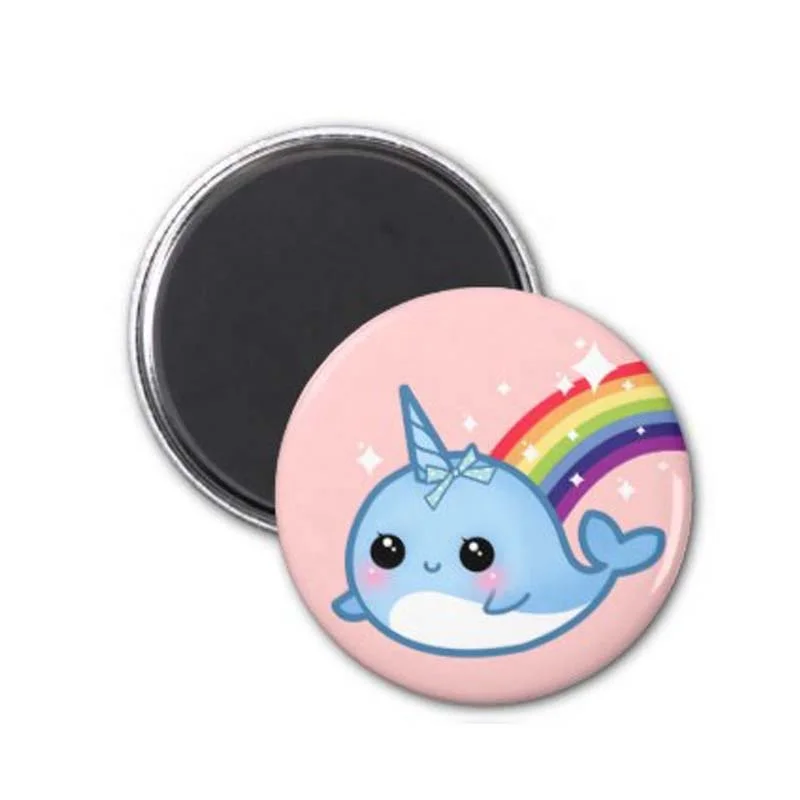 custom souvenir round tinplate fridge magnet