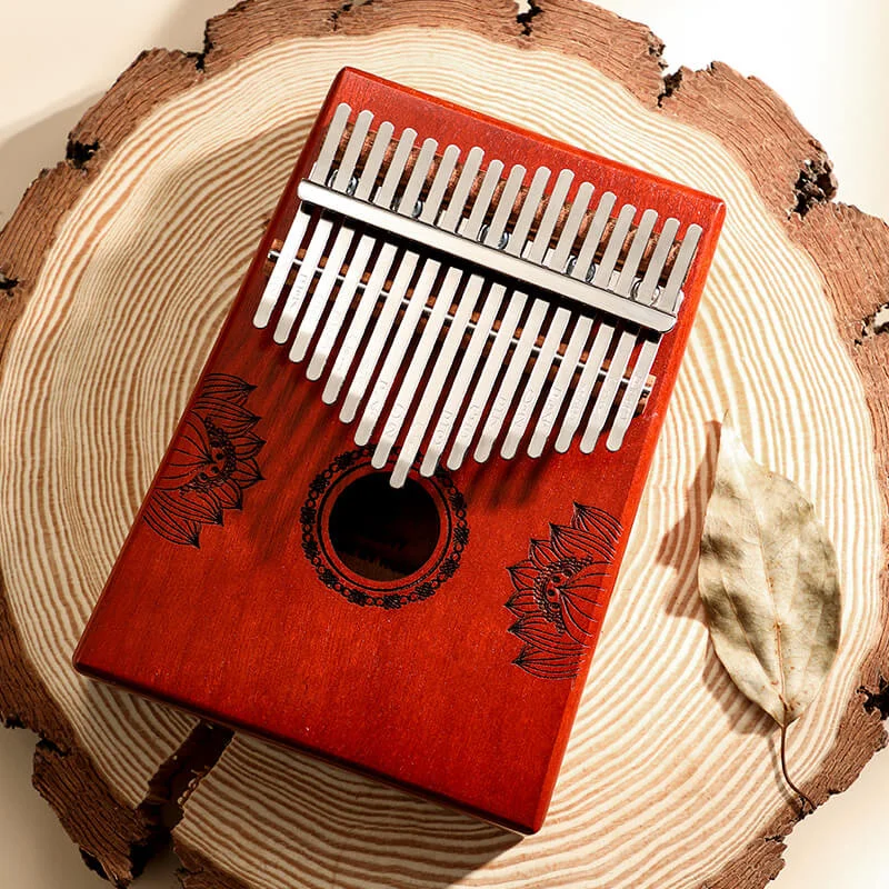 Huashu Kalimba 17 клавиш с чехлом и Songbook музыкальный инструмент выемкой 21 клавиша 8 большой