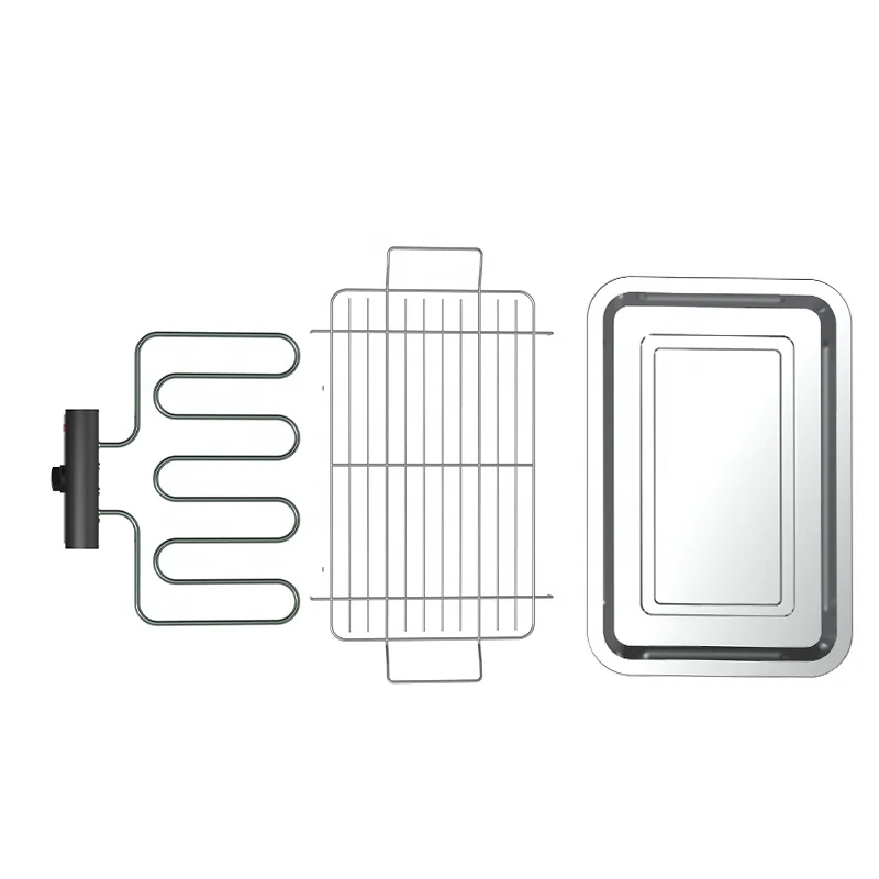 
Indoor Tabletop Height Adjustable BBQ Electric Barbecue Grill 