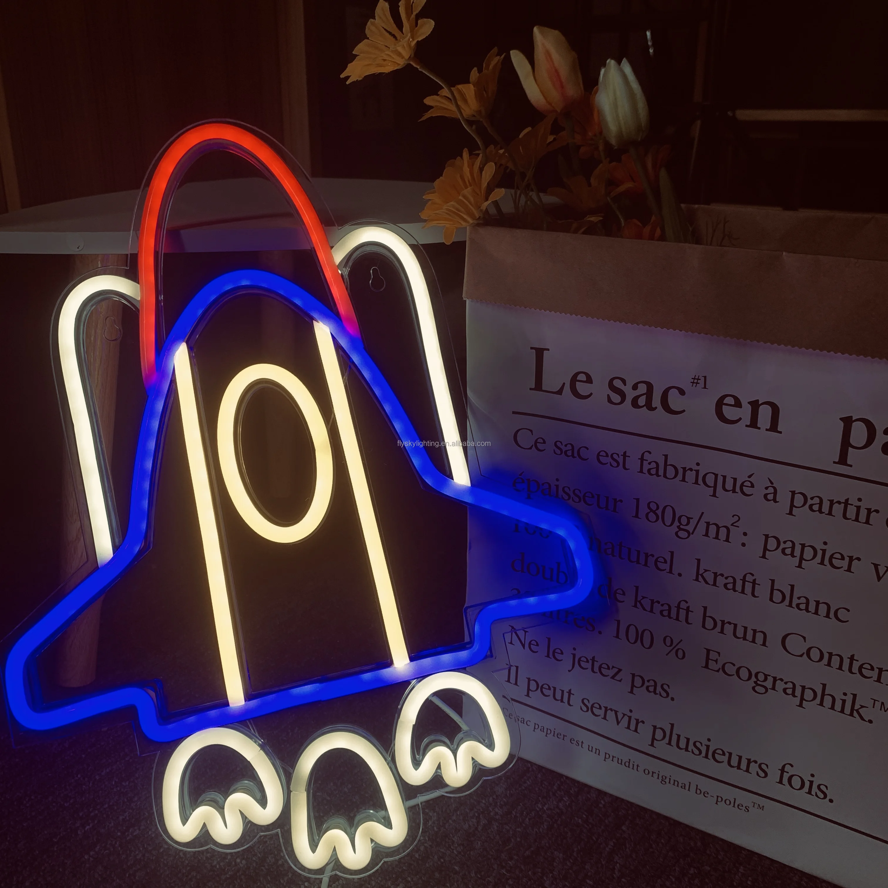 LED Moon Star Neon Light Wall Light for Bedroom, Kids Room, Living Room decoration