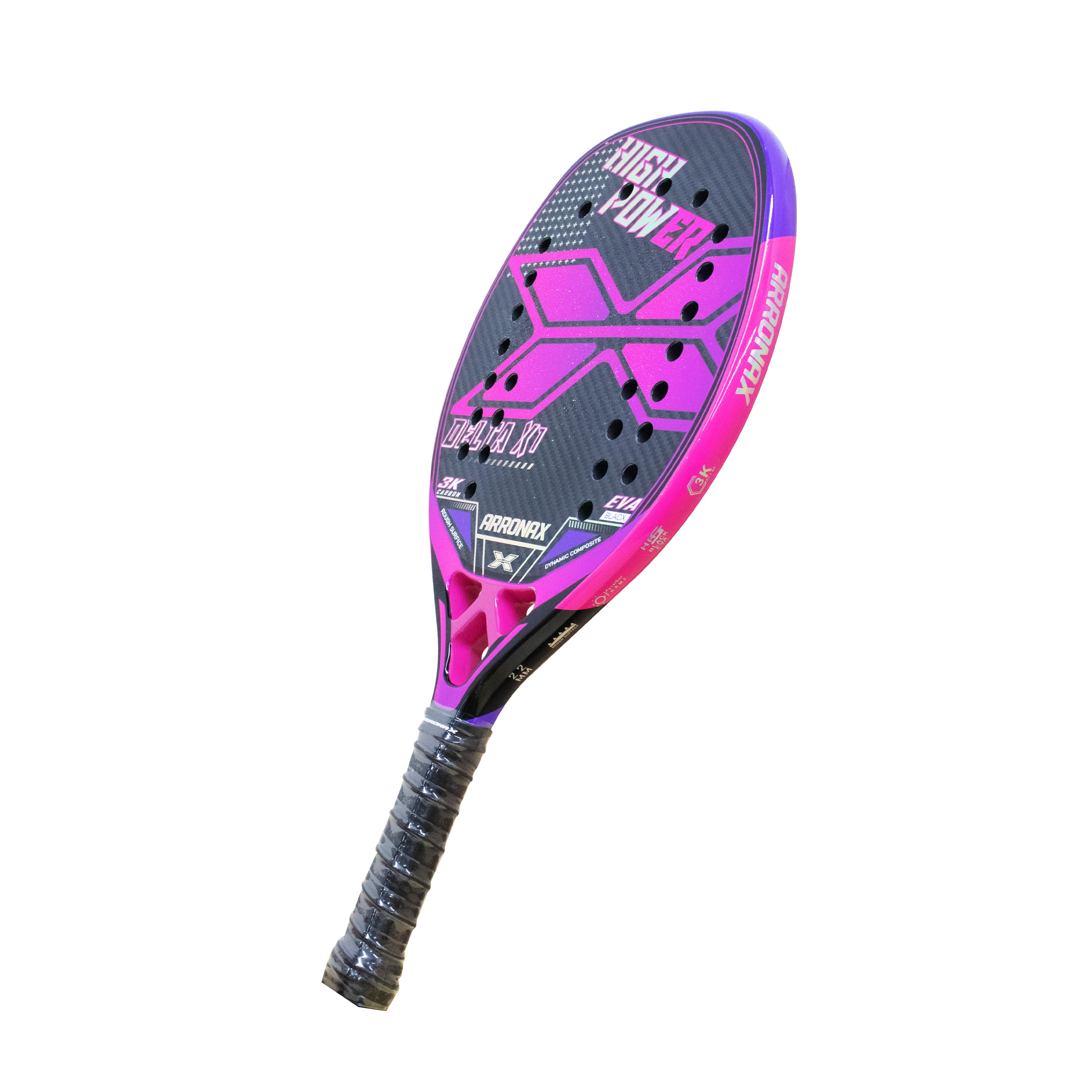 Professional Beach Tennis Paddle Racket OEM Carbon Fiber Surface with EVA Memory Foam Core Beach Tennis Paddel Racket